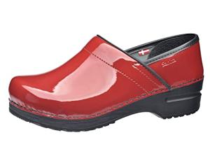 Red Patent Professional Clogs for Women, Size 41