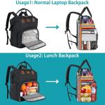 Nurse Insulated Lunch & Laptop Backpack, Black