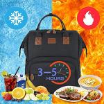 Nurse Insulated Lunch & Laptop Backpack, Black