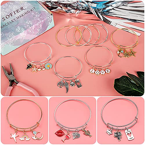Sofier 542pcs DIY Bangle Bracelet Making Kit