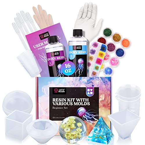 16oz Silicone Resin Molds Kit with Starter Epoxy