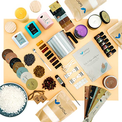Complete DIY Candle Making Kit - Soy Wax, Scents, Dyes