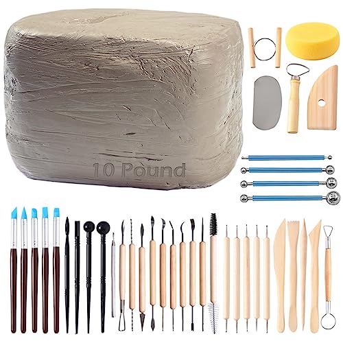 ReArt Air-Dry Clay 10LBs with 40 Pc Tool Set