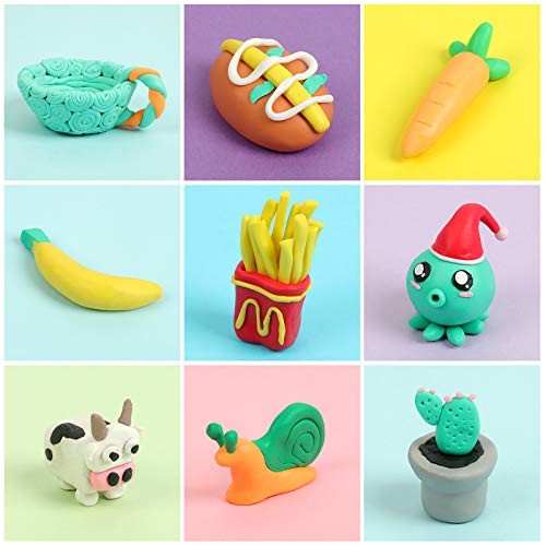 50 Color Polymer Clay DIY Starter Kit for Kids
