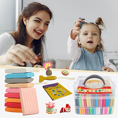 50 Color Polymer Clay DIY Starter Kit for Kids