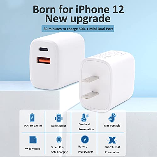 Dual USB-C PD & QC Charger for iPhones