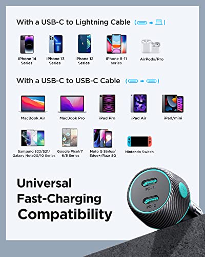 Double Fast USB C Car Charger - JOYROOM