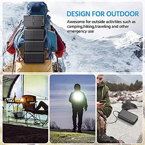 Wireless Solar Power Bank with Flashlights