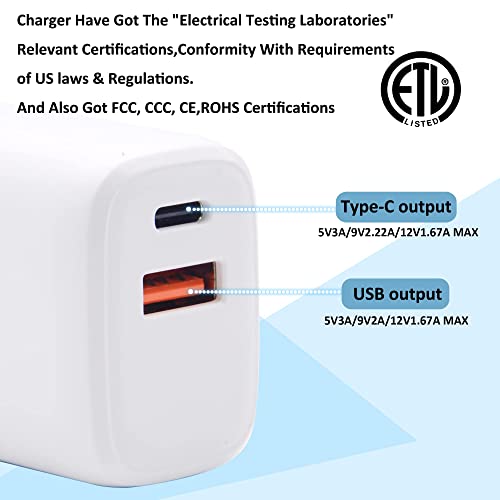 Dual USB-C PD & QC Charger for iPhones