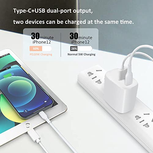 Dual USB-C PD & QC Charger for iPhones