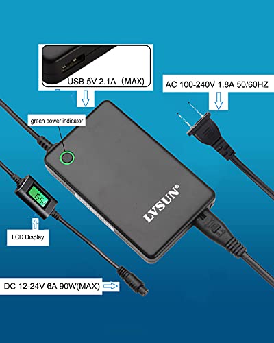 Portable Laptop Charger with USB 90W