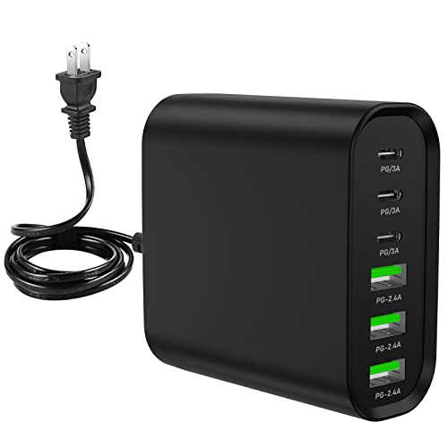 6-Port Fast Charger with USB-C & QC Ports