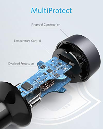 Anker USB C Car Charger, 40W 2-Port PowerIQ 3.0 Type C Car Adapter, PowerDrive III Duo with Power Delivery