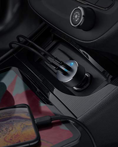 Anker USB C Car Charger, 40W 2-Port PowerIQ 3.0 Type C Car Adapter, PowerDrive III Duo with Power Delivery