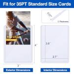 32-Count Hard Plastic Toploader Card Sleeves