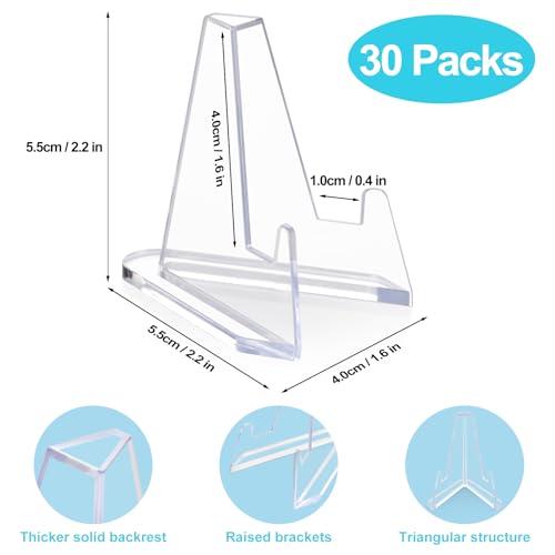 30 Pack Premium Acrylic Card Display Stands