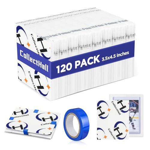 120 Pack Trading Card Shipping Protectors with Tape