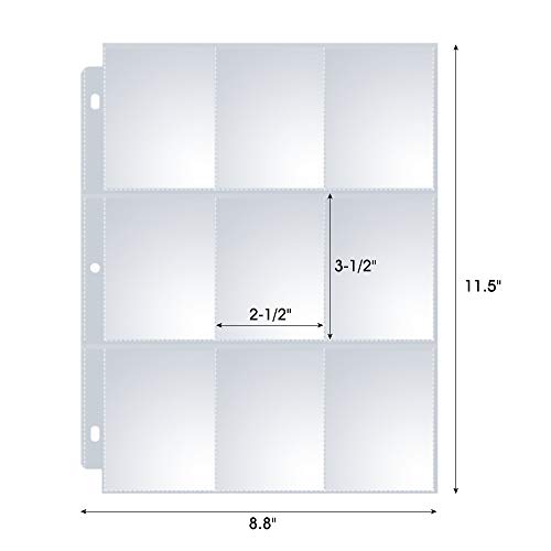 36 Pack 9 Pocket Trading Card Sleeves