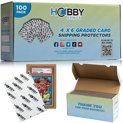 Hobby Armor 4x6 Graded Card Protectors - 100 Pack