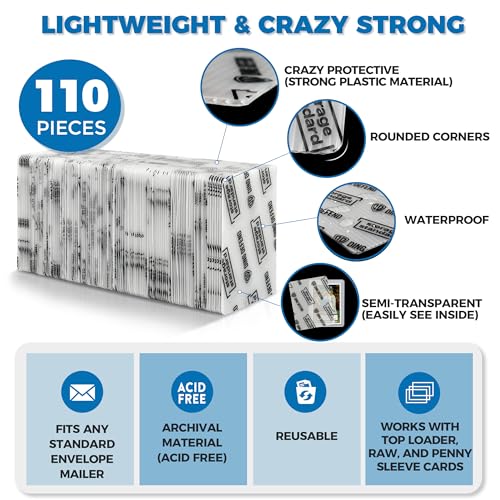 Premium 110 Pack Trading Card Shipping Protectors