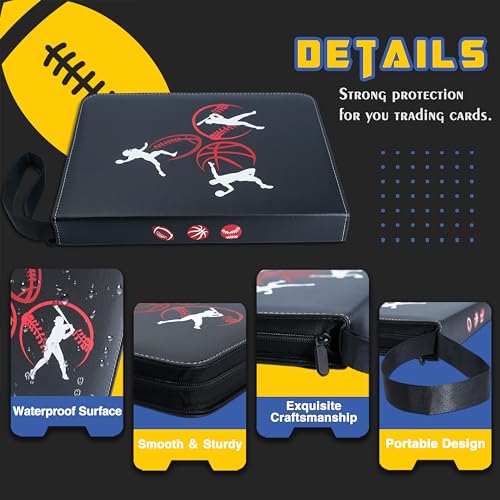 CLOVERCAT Waterproof 9 Pocket Sports Card Binder