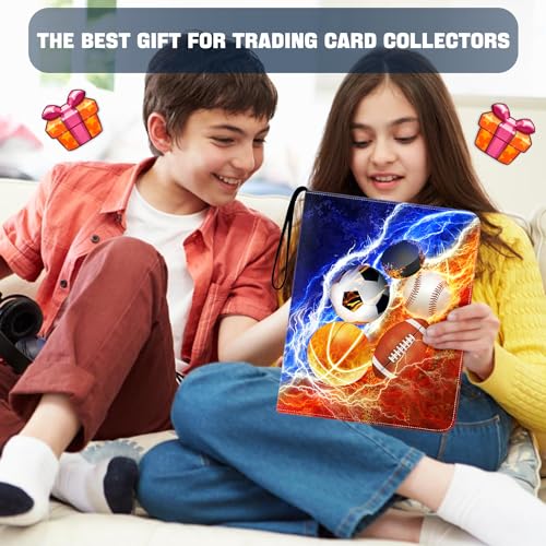 LOMONEH 9-Pocket Sports Card Binder With Sleeves