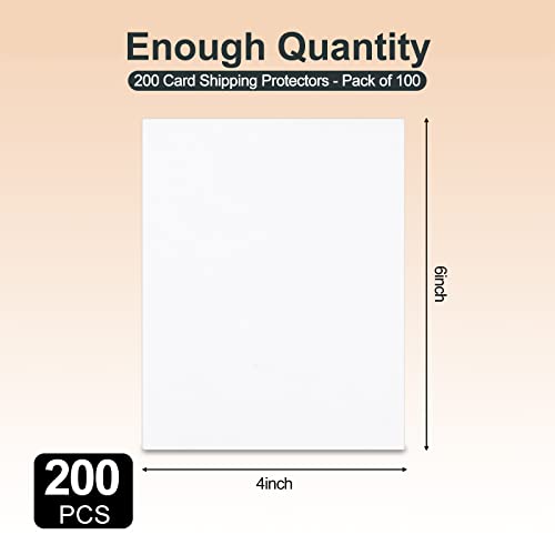 200 Cardboard Trading Card Shipping Protectors, 4x6 Inches
