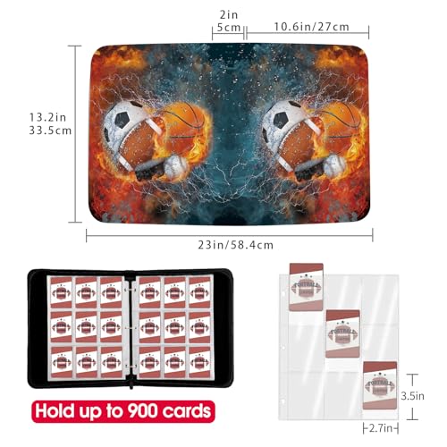 900 Pocket Sports Card Binder with Sleeves