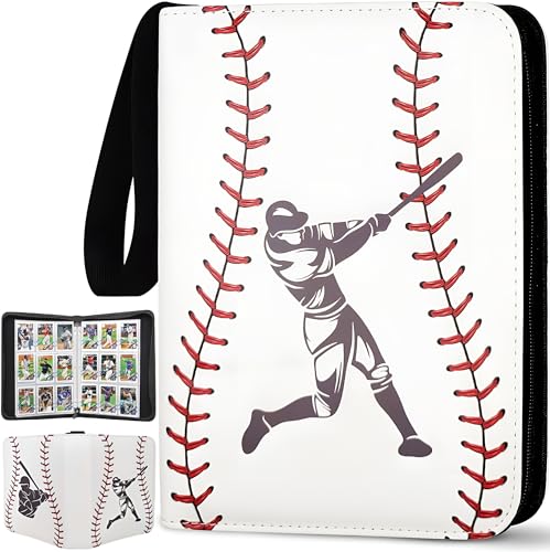 900-Pocket Baseball Card Binder with Zipper Closure