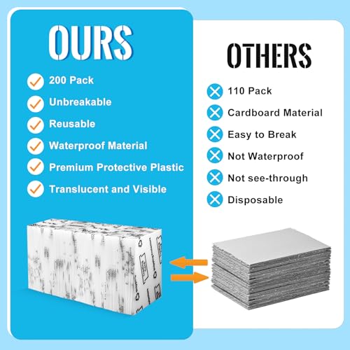 200 Pack Card Shipping Protectors - Strong Inserts