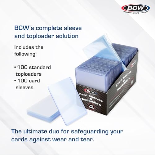 BCW Card Sleeves & Toploaders Combo Pack (100)