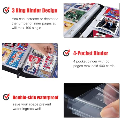 Basketball Card Binder with 400 Pockets