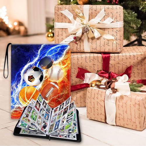 LOMONEH 9-Pocket Sports Card Binder With Sleeves