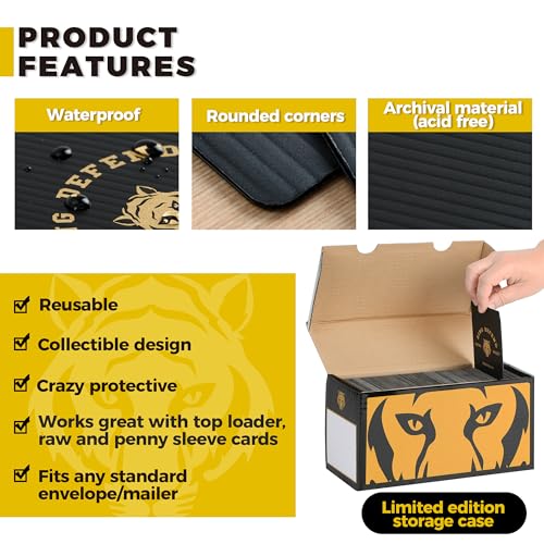 Tiger Design Trading Card Protectors - 110 Pack