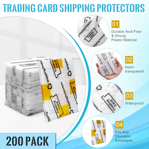 200 Pack Card Shipping Protectors - Strong Inserts