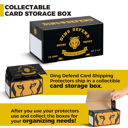 Tiger Design Trading Card Protectors - 110 Pack