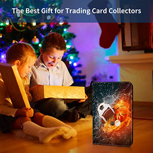 HESPLUS 4-Pocket Sports Card Binder with 400 Slots