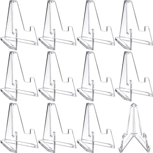 Clear Acrylic Card Display Stands - 12 Packs