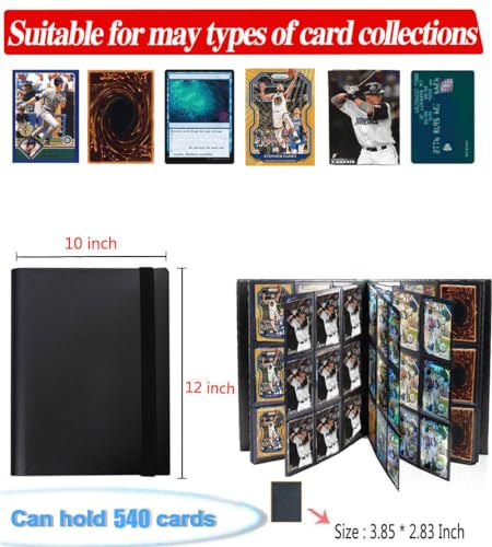 9-Pocket Trading Card Binder Album - Black