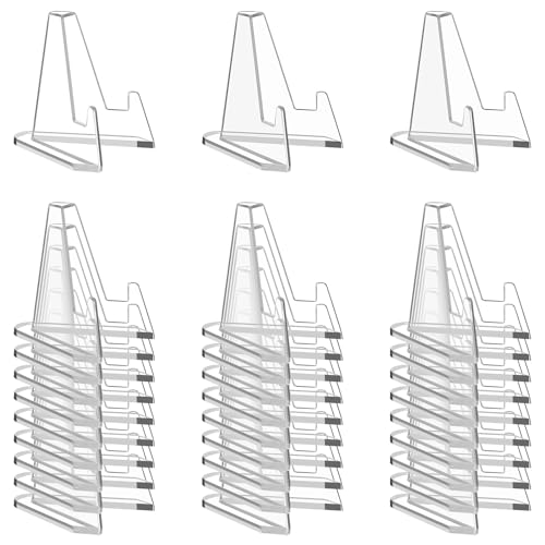 30 Pack Acrylic Mini Card Display Stands