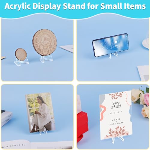 20 Pack Acrylic Card Display Easel Stands