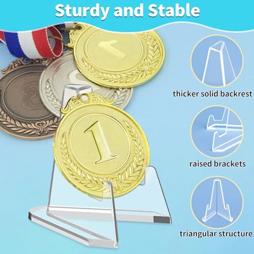 20 Pack Acrylic Card Display Easel Stands