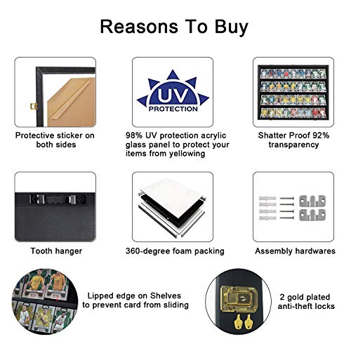 Lockable Sports Card Display Case for Collectors