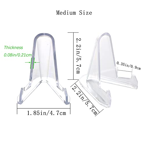 24 Thick Acrylic Card Display Stands - 2.3 Inch