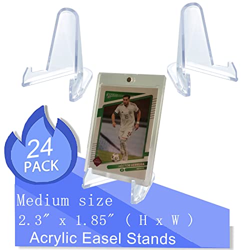 24 Thick Acrylic Card Display Stands - 2.3 Inch