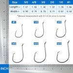 150PCS Strong Circle Hooks for Freshwater & Saltwater