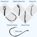 150PCS Strong Circle Hooks for Freshwater & Saltwater