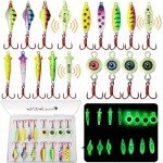 Dovesun Glow Ice Fishing Jigs and Lures Kit