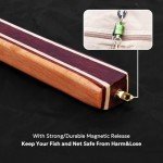 Soft Rubber Fishing Net with Wooden Frame and Magnet