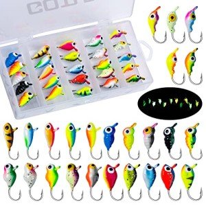 Goture Ice Fishing Jigs Tungsten Lure Kit